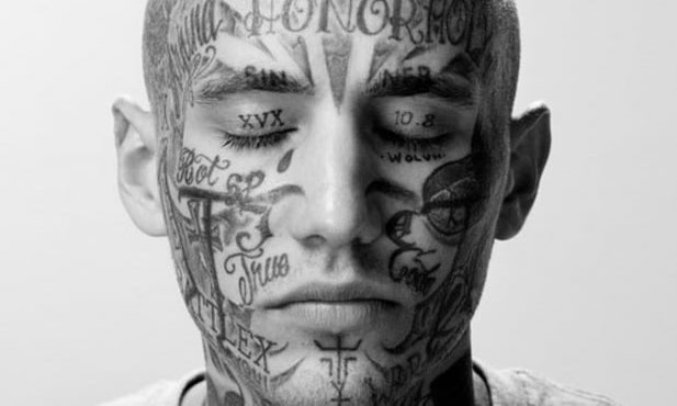 gangster costume halloween face tattoos