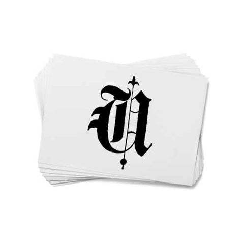 Letter, Numbers and Symbol Temporary Tattoos