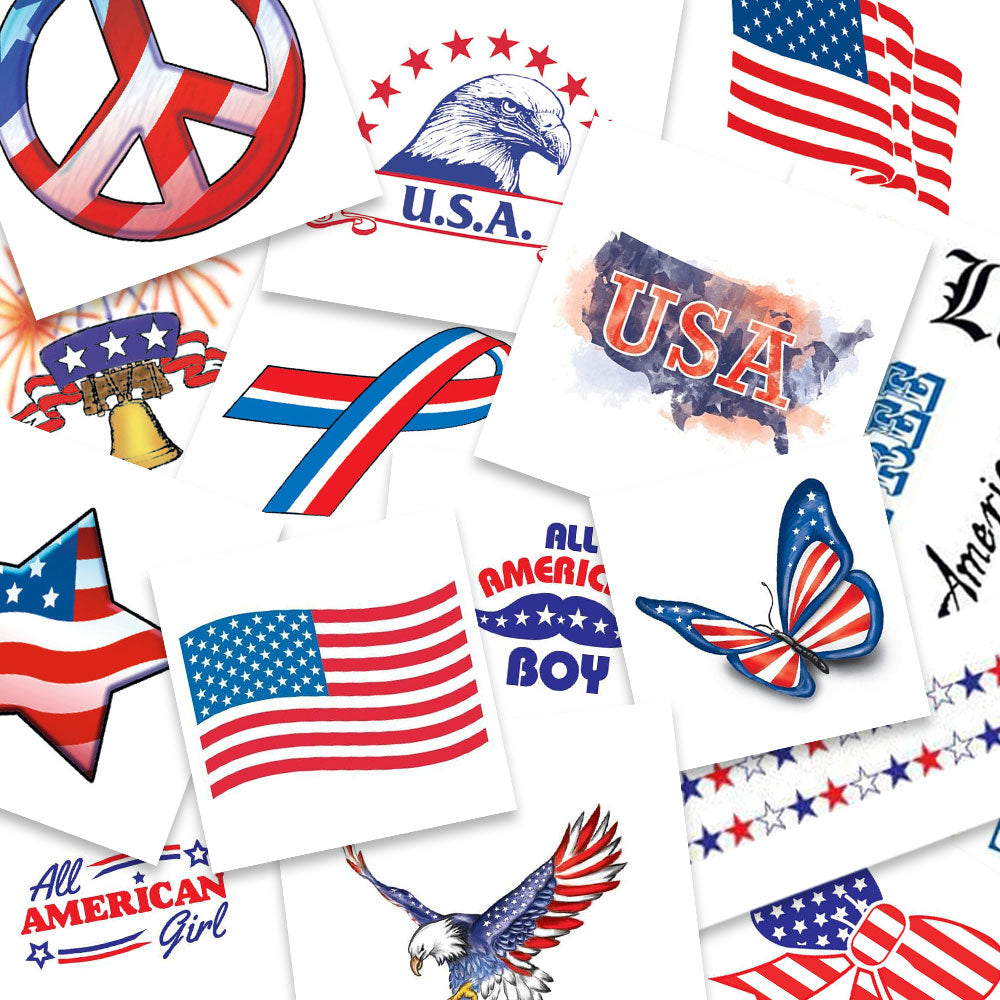 4th of July Temporary Tattoos