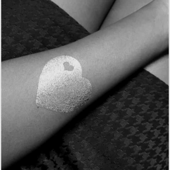 silver temporary tattoos