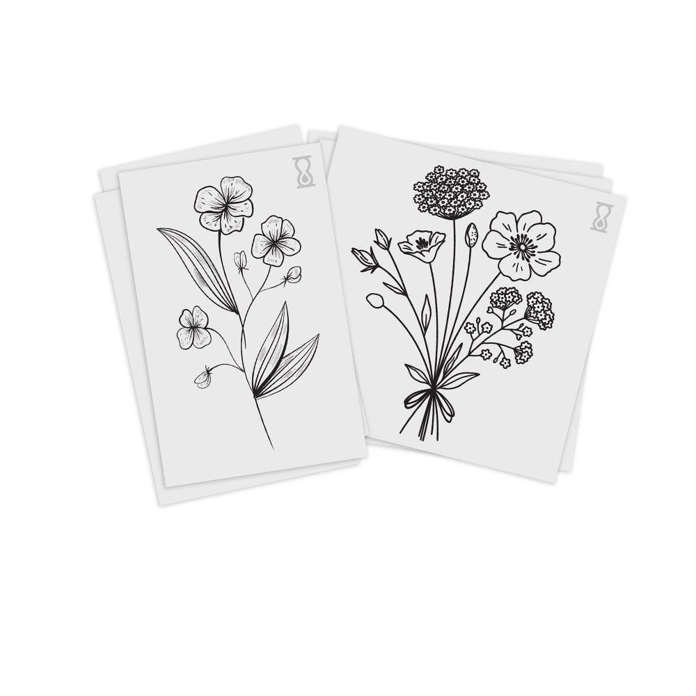 Floral Semi-Permanent Tattoo