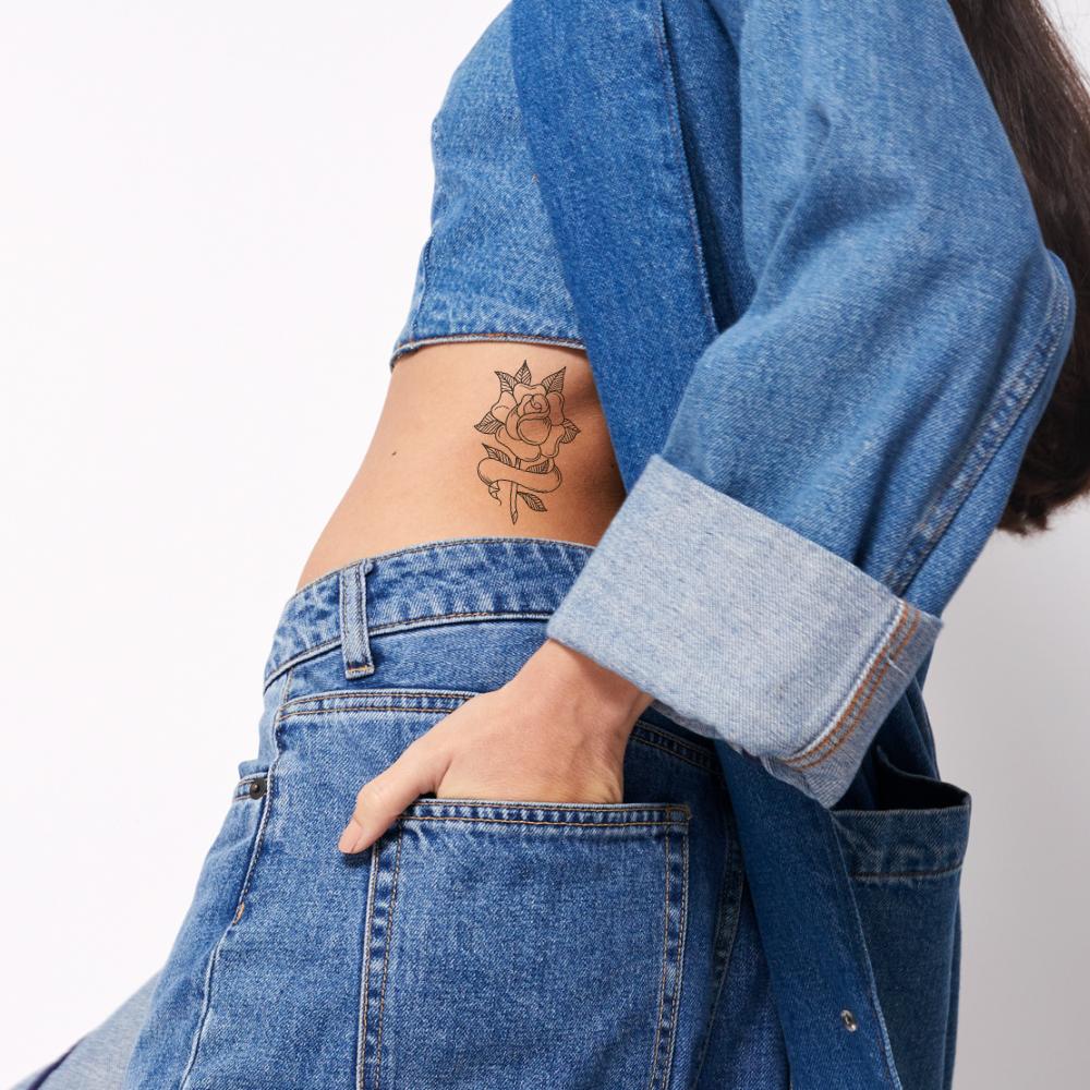 black and white temporary tattoos