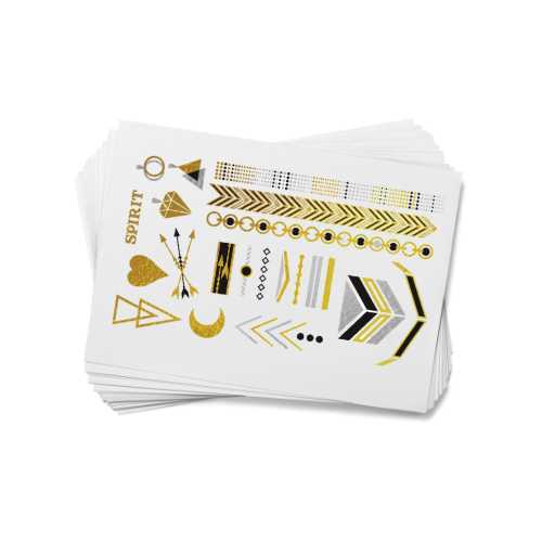 Jewelry Temporary Tattoos Gold and Silver