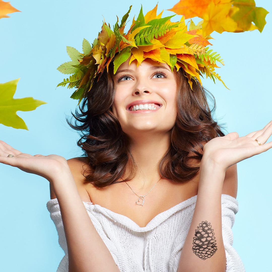 Pine Cone Temporary Tattoo