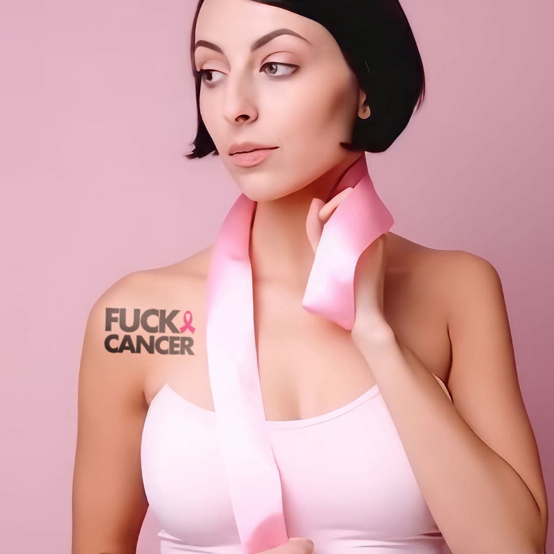 Fuck Cancer Tainted Tats 3 in x 4 in