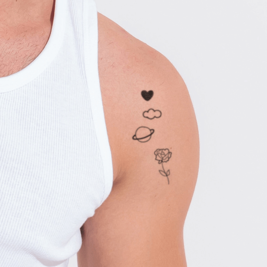 Tiny Tats No. 5 Temporary Tattoos 4.5 in x 6.5 in