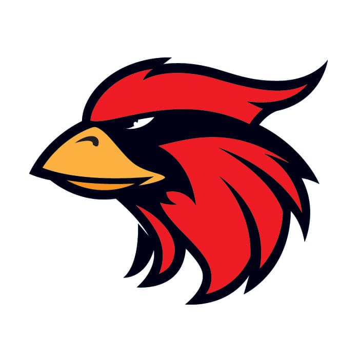 Small Cardinal Mascot Temporary Tattoo 1.5 in x 1.5 in