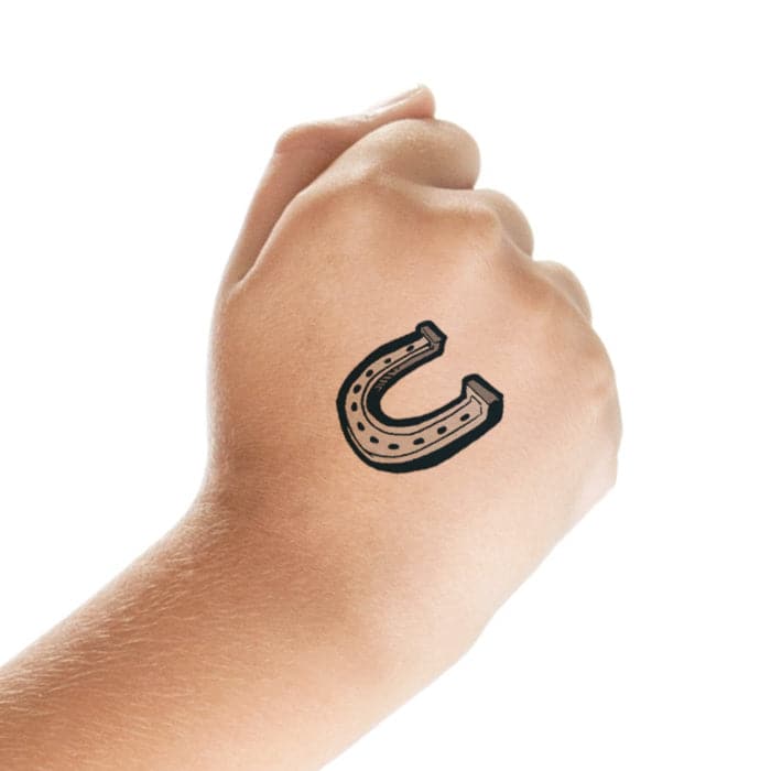 Small Horseshoe Temporary Tattoo 1.5 in x 1.5 in