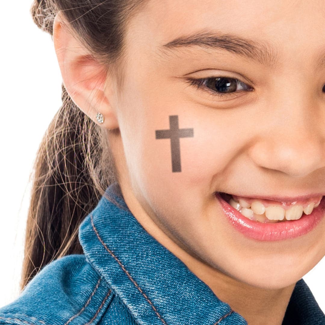 Black Cross Temporary Tattoo 2.5 in x 3.5 in