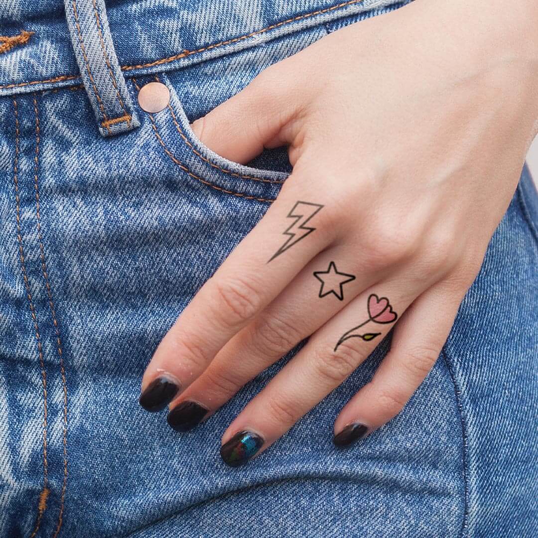 Glow-in-the-Dark Tiny Tats Temporary Tattoos 4.5 in x 6.5 in
