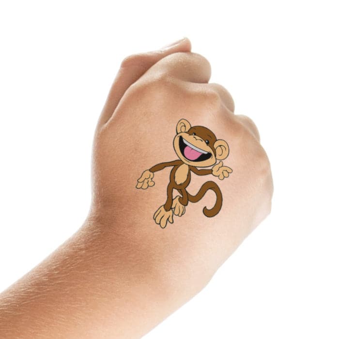 Monkey Temporary Tattoo 2 in x 2 in