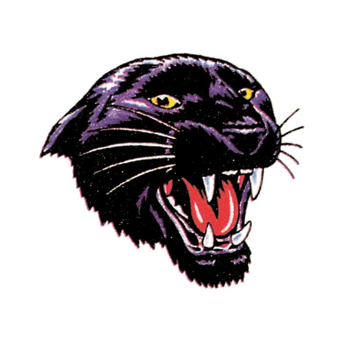 Snarling Black Panther Temporary Tattoo 2 in x 2 in