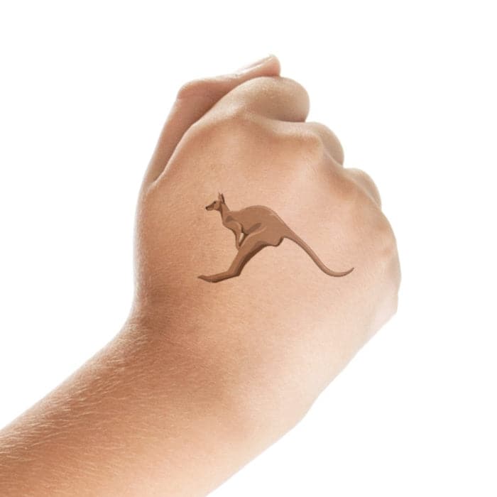 Kangaroo Temporary Tattoo 2 in x 2 in