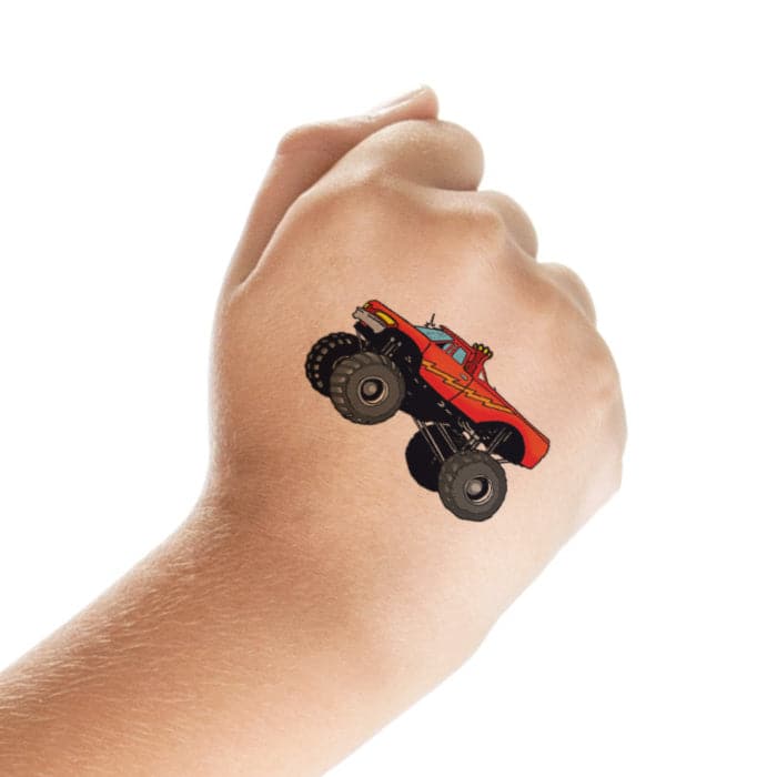 Monster Truck Temporary Tattoo 2 in x 2 in