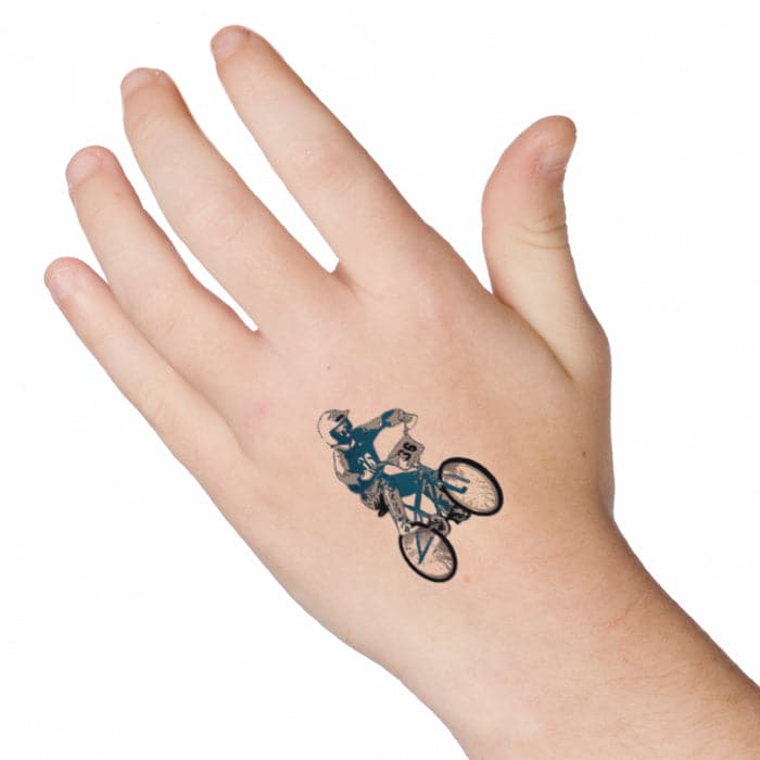 BMX Bike Temporary Tattoo 2 in x 2 in