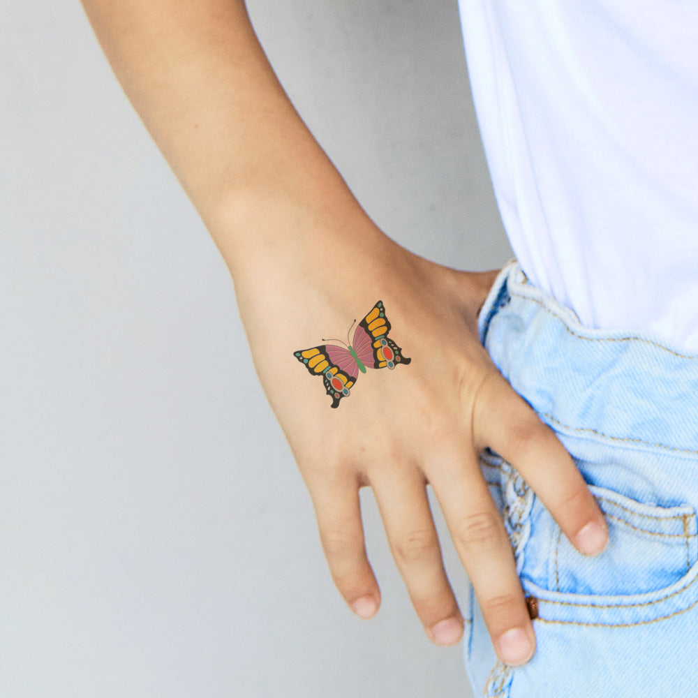 Elegant Butterfly Insect Temporary Tattoo 3.5 in x 2.5 in