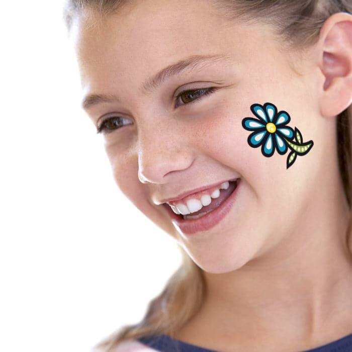 Modern Daisy Temporary Tattoo 2 in x 2 in