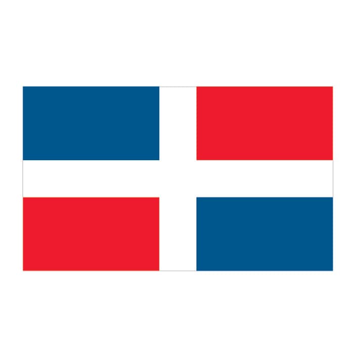 Dominican Republic Flag Temporary Tattoo 2 in x 1.5 in