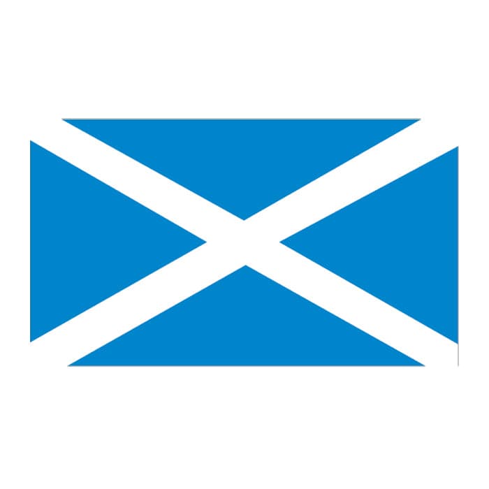 Scotland Flag Temporary Tattoo 2 in x 1.5 in