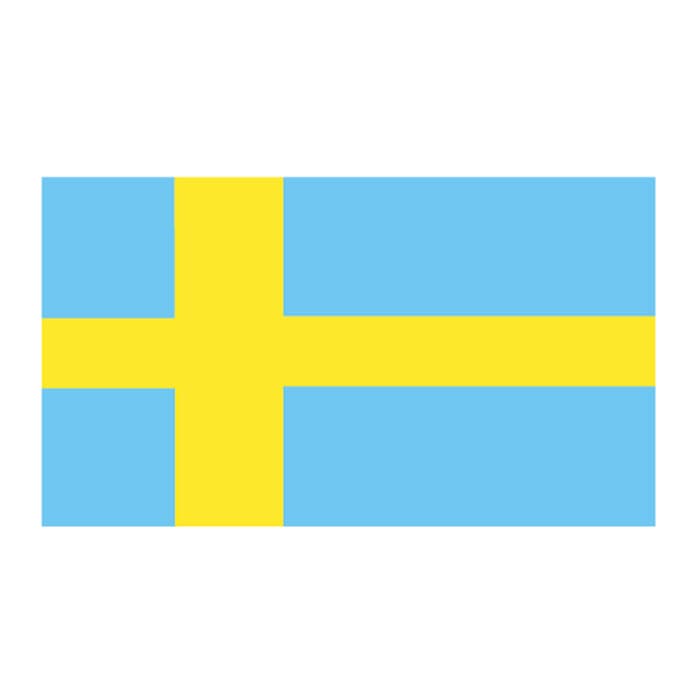 Sweden Flag Temporary Tattoo 2 in x 1.5 in