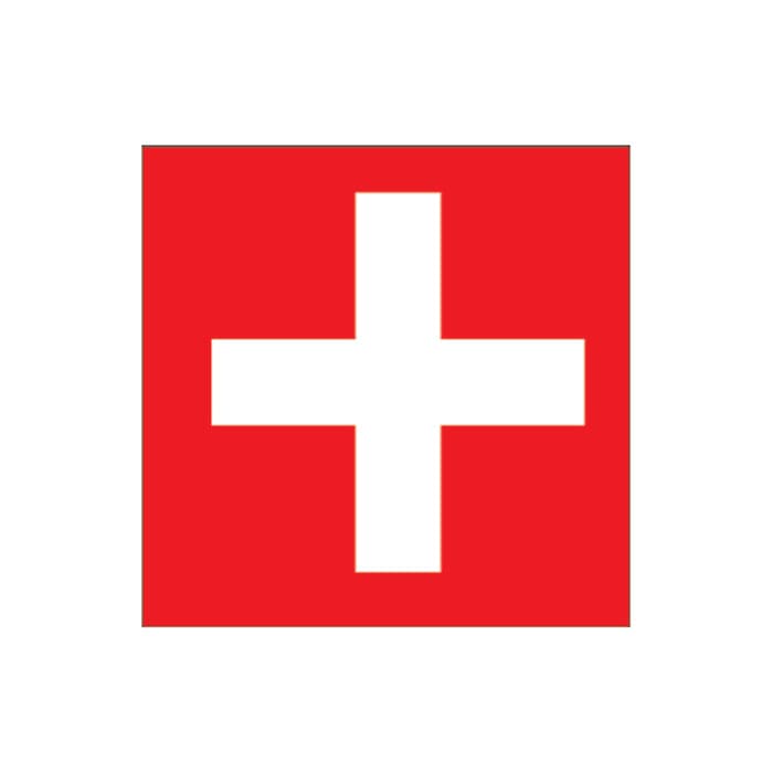 Switzerland Flag Temporary Tattoo 2 in x 1.5 in