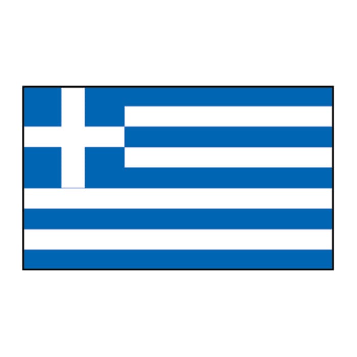 Greece Flag Temporary Tattoo 2 in x 1.5 in