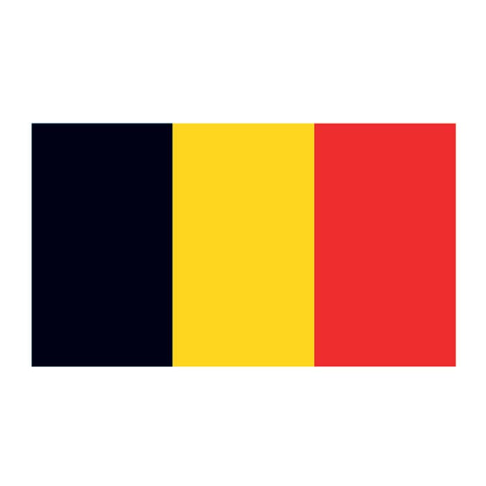 Belgium Flag Temporary Tattoo 2 in x 1.5 in