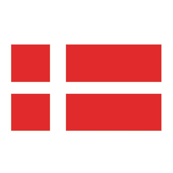 Denmark Flag Temporary Tattoo 2 in x 1.5 in