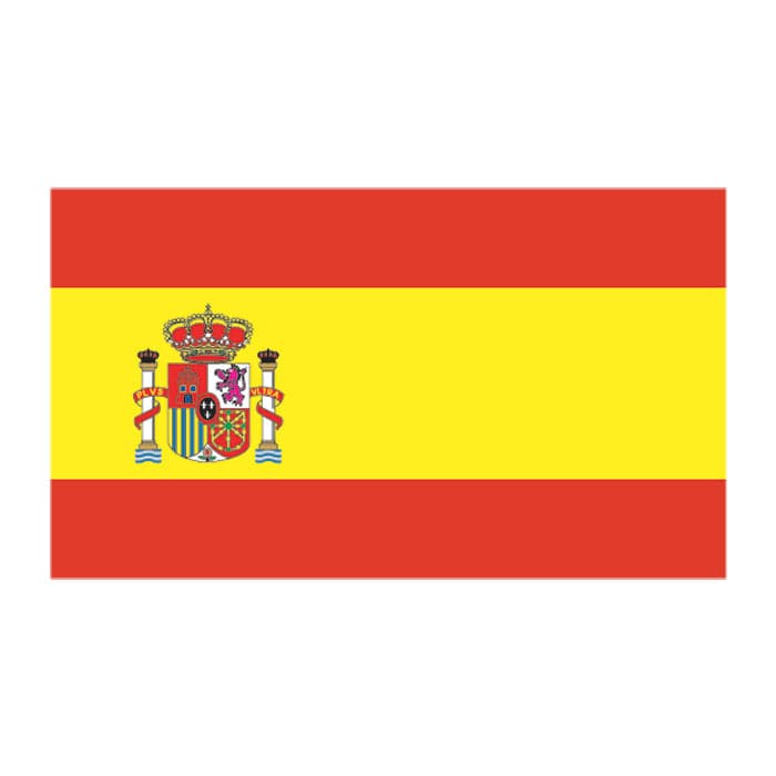 Spain Flag Temporary Tattoo 2 in x 1.5 in