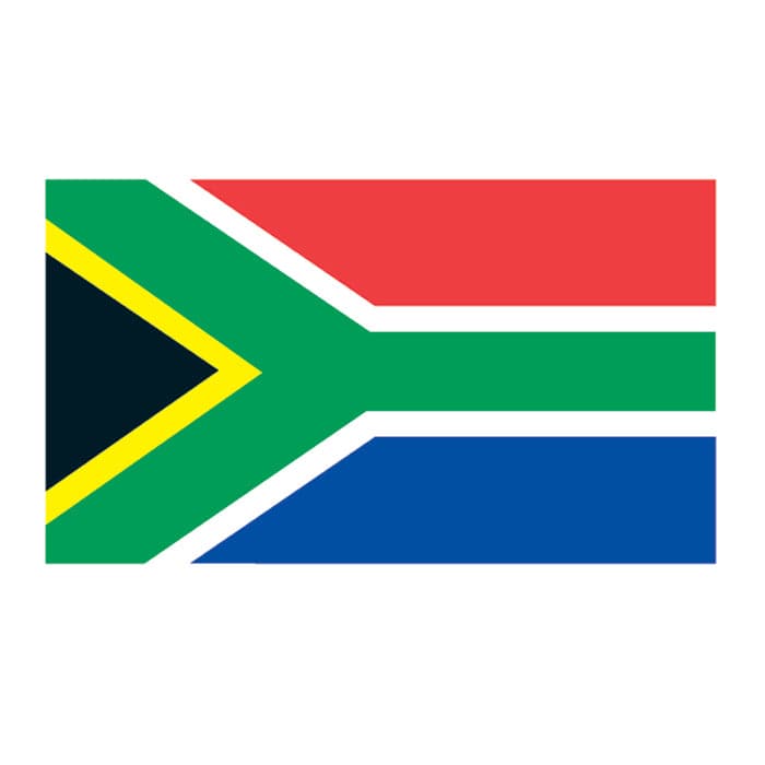 South Africa Flag Temporary Tattoo 2 in x 1.5 in