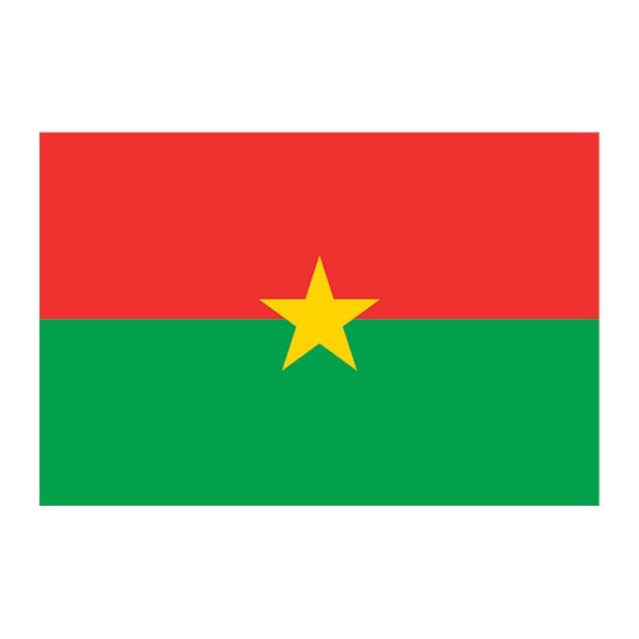 Burkina Faso Flag Temporary Tattoo 2 in x 1.5 in