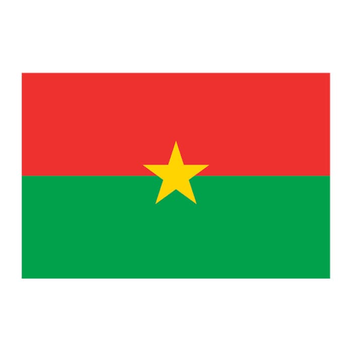 Burkina Faso Flag Temporary Tattoo 2 in x 1.5 in