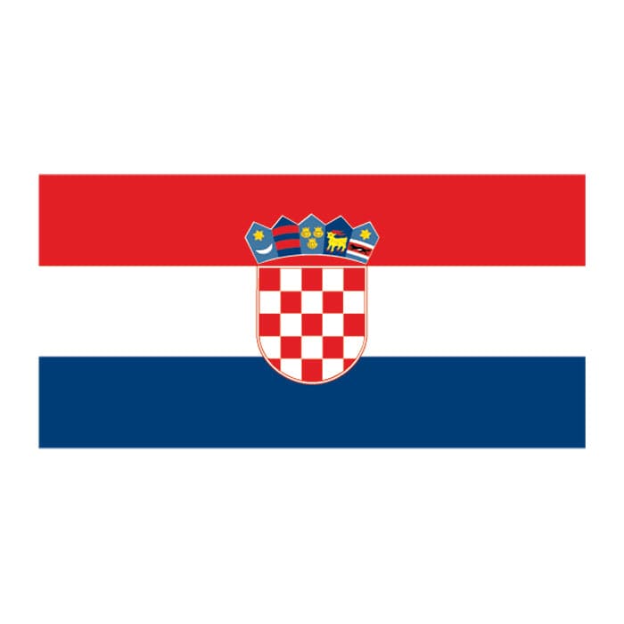 Flag of Croatia Temporary Tattoo 2 in x 1.5 in