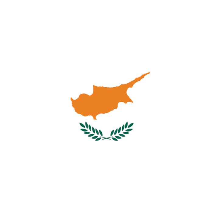 Cyprus Flag Temporary Tattoo 2 in x 1.5 in