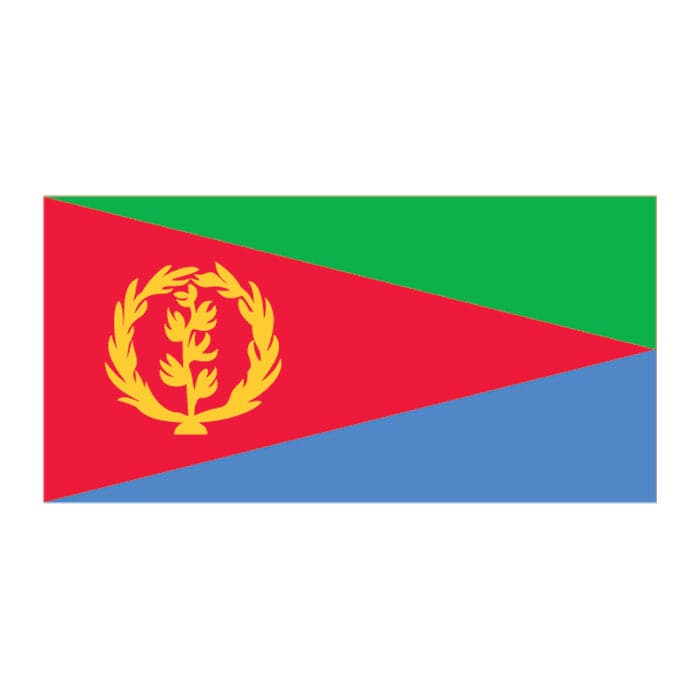 Flag of Eritrea Temporary Tattoo 2 in x 1.5 in