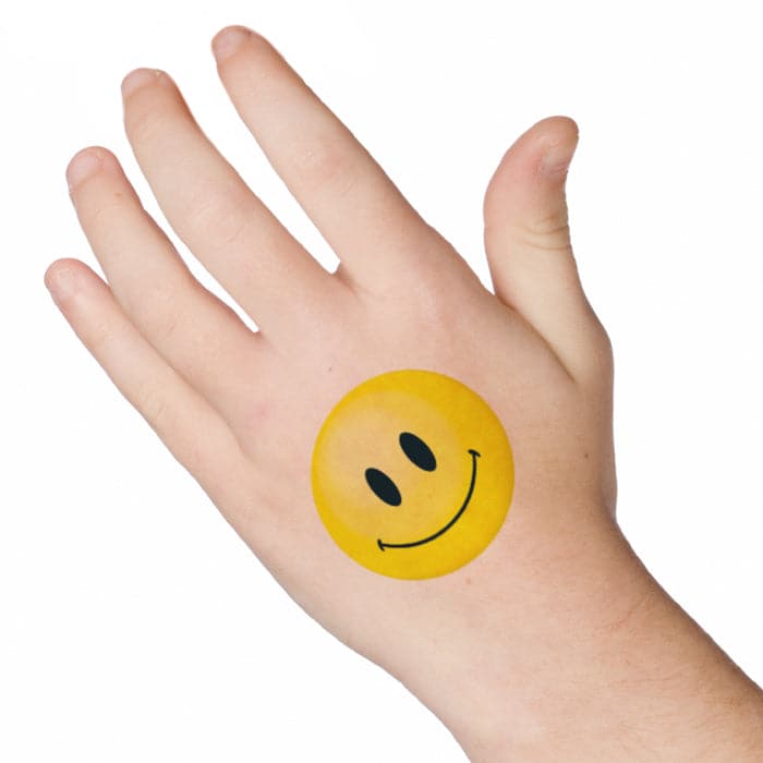 Smile Temporary Tattoo 2 in x 2 in
