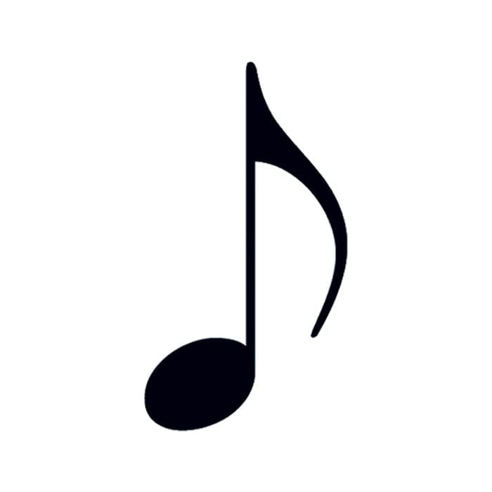 Music Note Temporary Tattoo 2 in x 2 in