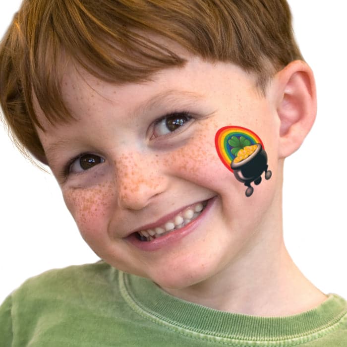 Pot of Gold Temporary Tattoo 2 in x 2 in