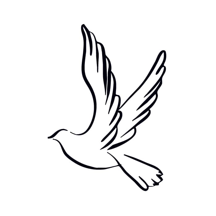 Dove Temporary Tattoo 2 in x 2 in