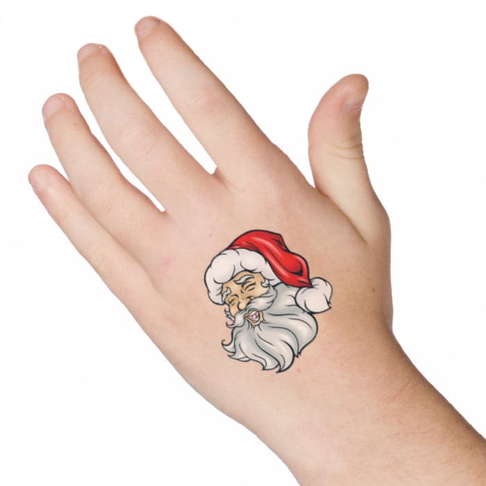 Santa Temporary Tattoo 2 in x 2 in