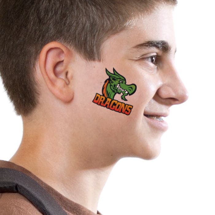 Dragons Sports Temporary Tattoo 2 in x 2 in