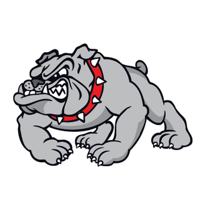 Bulldog Temporary Tattoo 2 in x 2 in