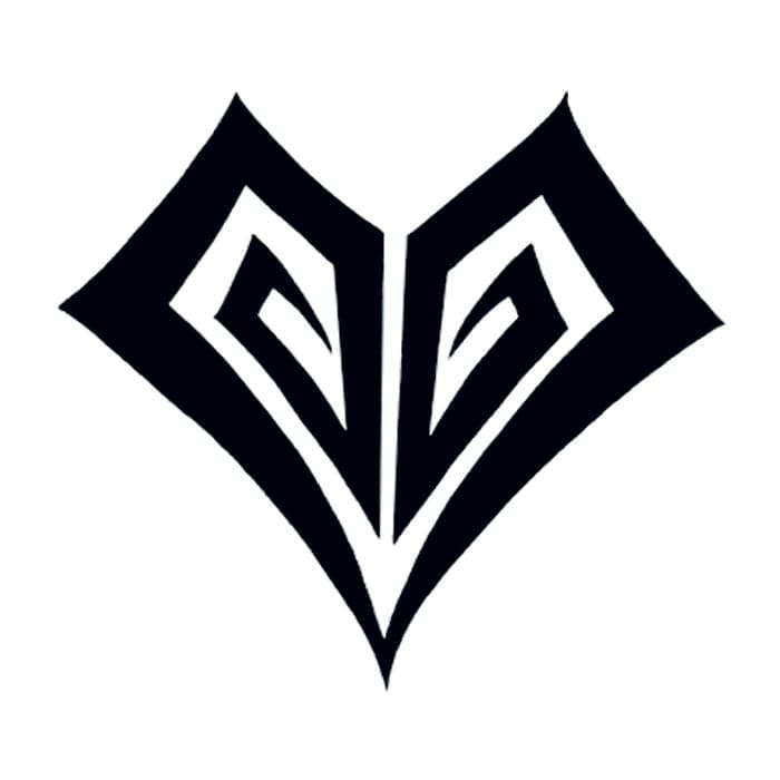 Tribal Heart Temporary Tattoo 2 in x 2 in