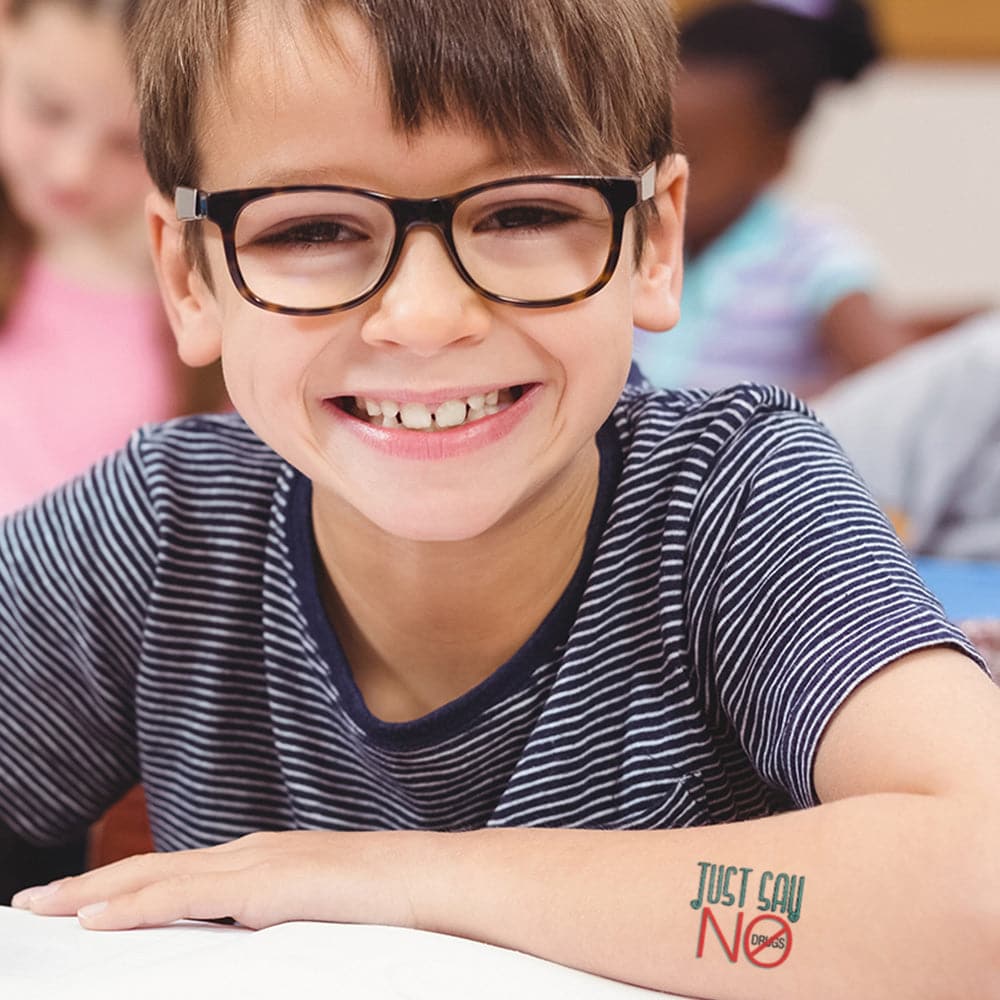 Just Say No Temporary Tattoo 2 in x 2 in