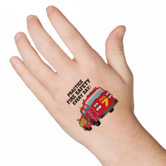 Fire Safety Temporary Tattoo 2 in x 2 in