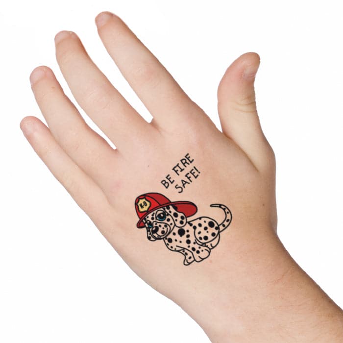 Be Fire Safe Temporary Tattoo 2 in x 2 in