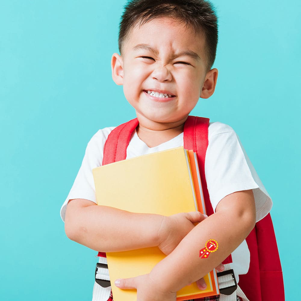 Number 1 Ribbon Temporary Tattoo 2 in x 2 in