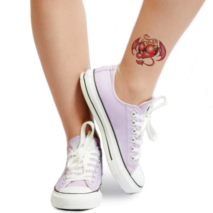 Devil Heart Temporary Tattoo 3 in x 3 in