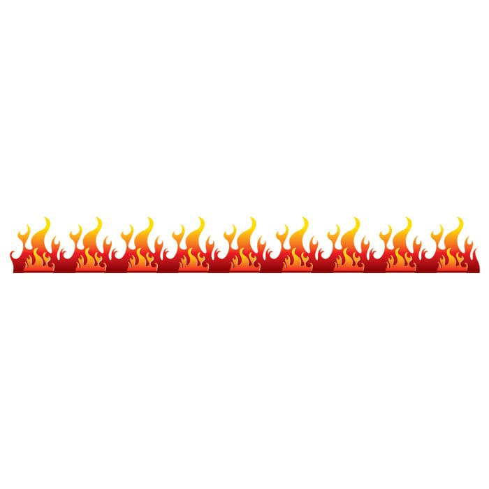 Band of Flames Temporary Tattoo 6 in x 1.5 in