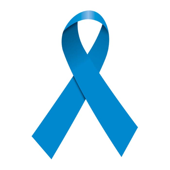 Blue Awareness Ribbon Temporary Tattoo 1.5 in x 2 in